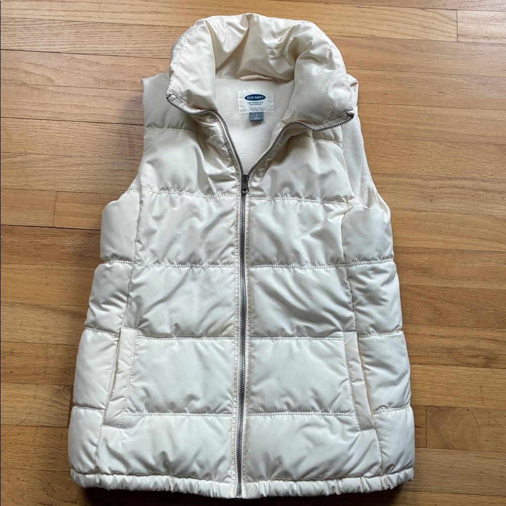 Old Navy Beige Puffer Vest